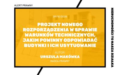 Projekt nowego rozporządzenia w sprawie warunków technicznych, jakim powinny odpowiadać budynki i ich usytuowanie